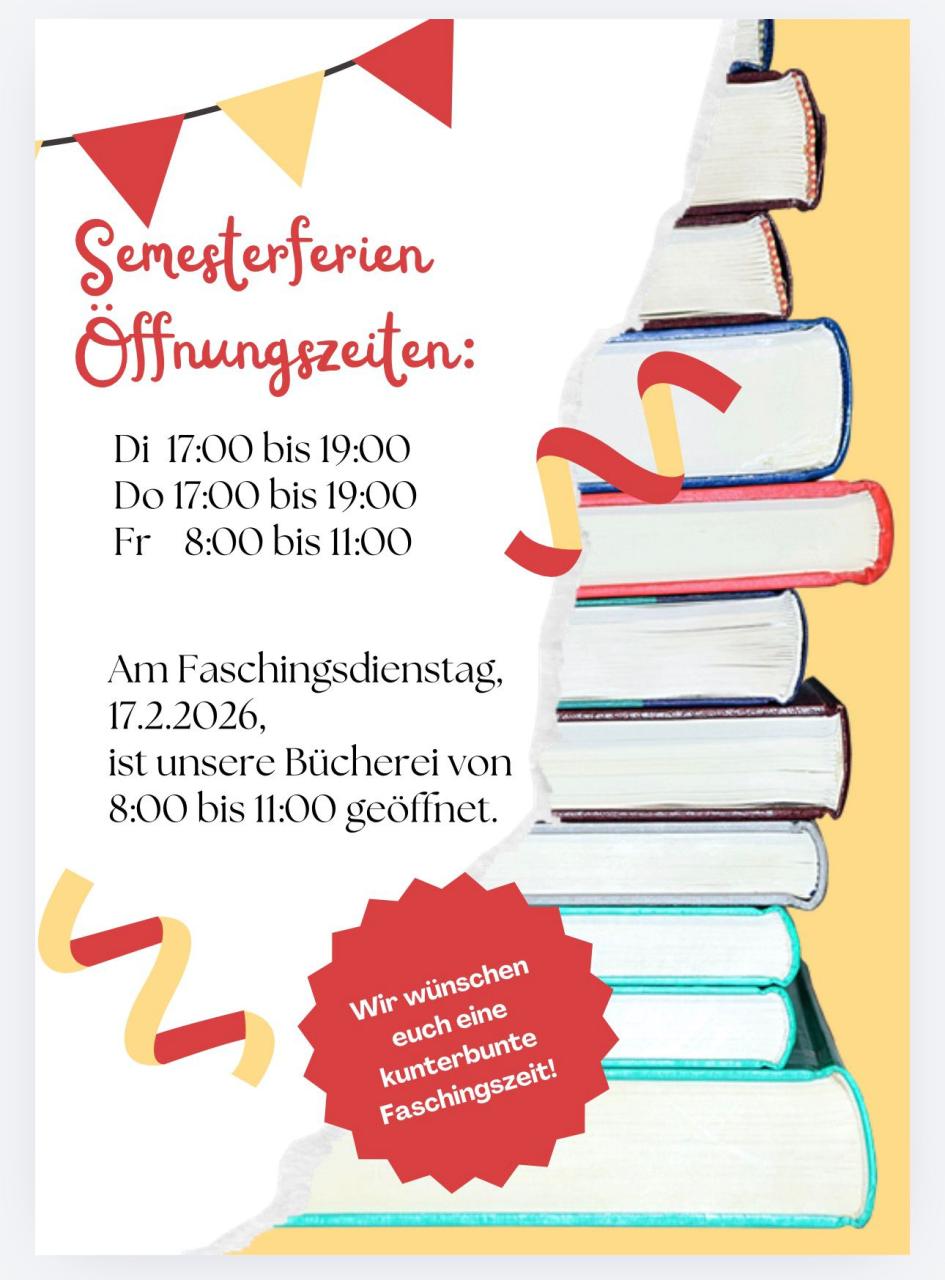 Semesterferienöffnungszeiten